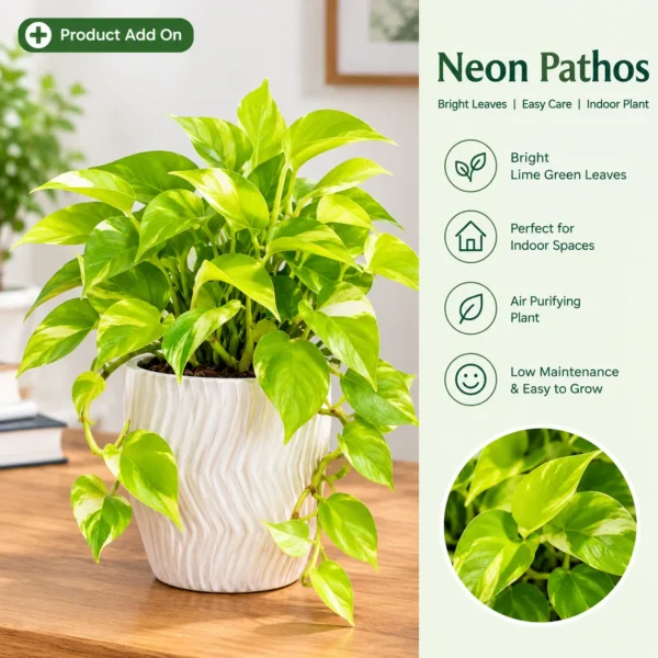 Neon Pothos Indoor Plant Showcase Neon Pothos in a Cozy Interior